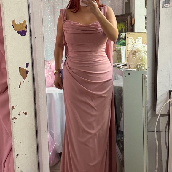 Ladivine Dresses & Skirts - Chic Blush Draped Wedding Dress